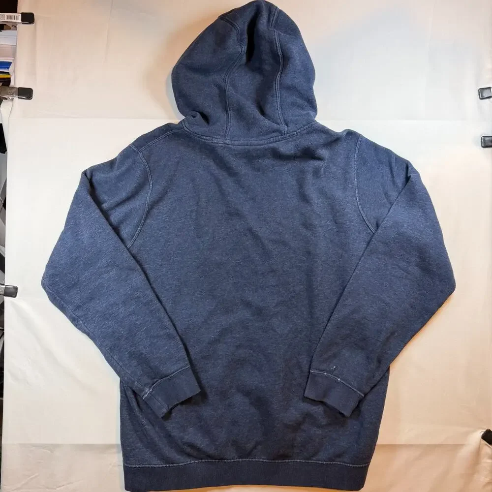 Nike Vintage Blue Heather Mini Swoosh Pullover Hoodie Mens Size Large